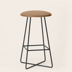 Brown Paper Cut, Japandi style Stool Gallery Image 1