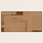 Brown Paper Cut, Japandi style Desk Mat Gallery Image 3