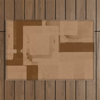 Brown Paper Cut, Japandi style Outdoor Rug Gallery Image 1