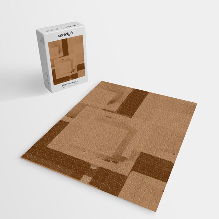 Brown Paper Cut, Japandi style Jigsaw Puzzle Gallery Image 2