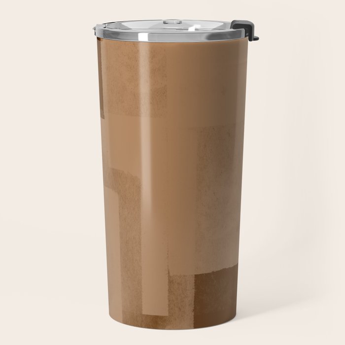 Brown Paper Cut, Japandi style Travel Mug Gallery Image 2