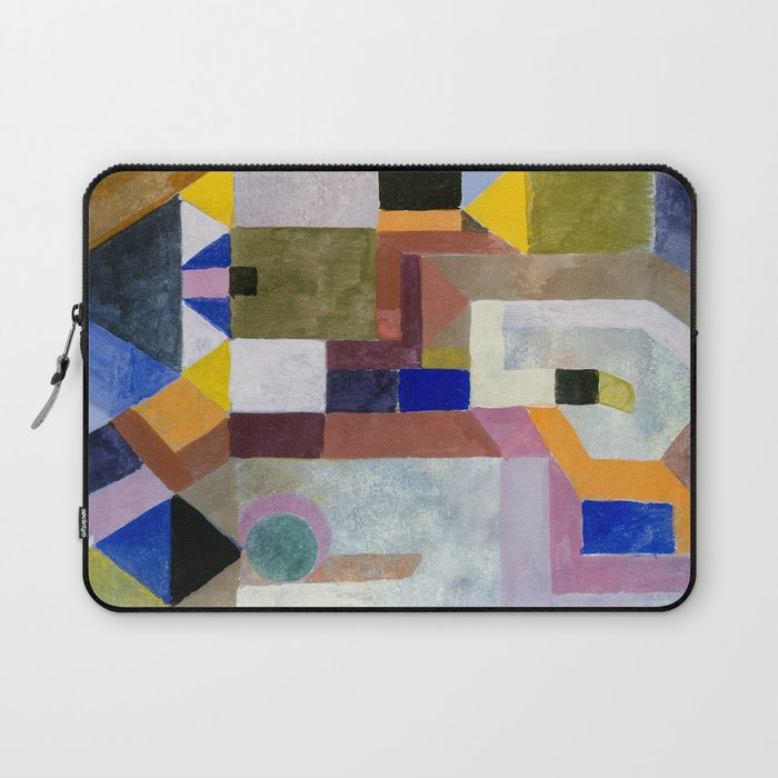 Colourful Architecture By Paul Klee  Laptop Sleeve Gallery Image 1
