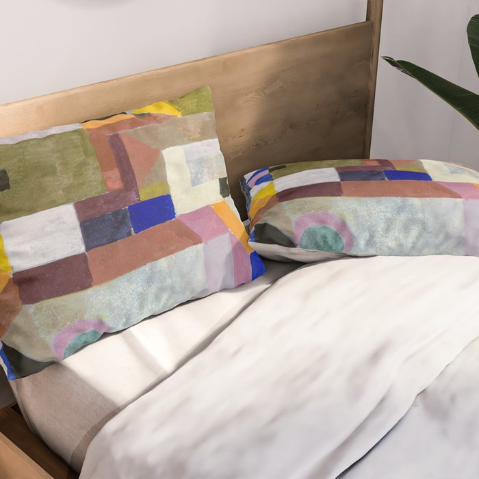 Colourful Architecture By Paul Klee  Pillow Sham Gallery Image 2