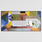 Colourful Architecture By Paul Klee  Desk Mat Gallery Image 1