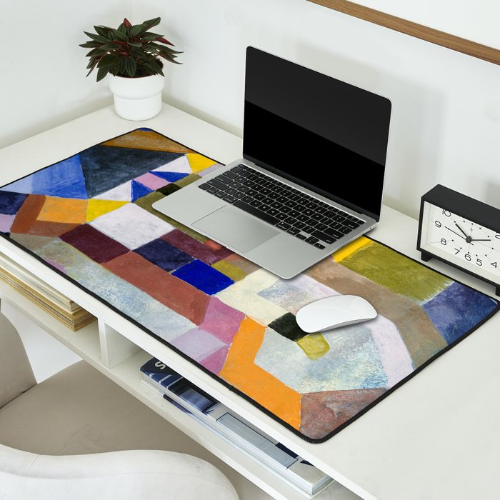 Colourful Architecture By Paul Klee  Desk Mat Gallery Image 2
