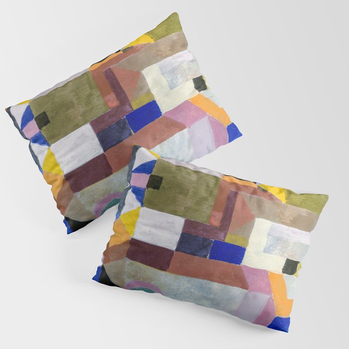 Colourful Architecture By Paul Klee  Pillow Sham Gallery Image 1