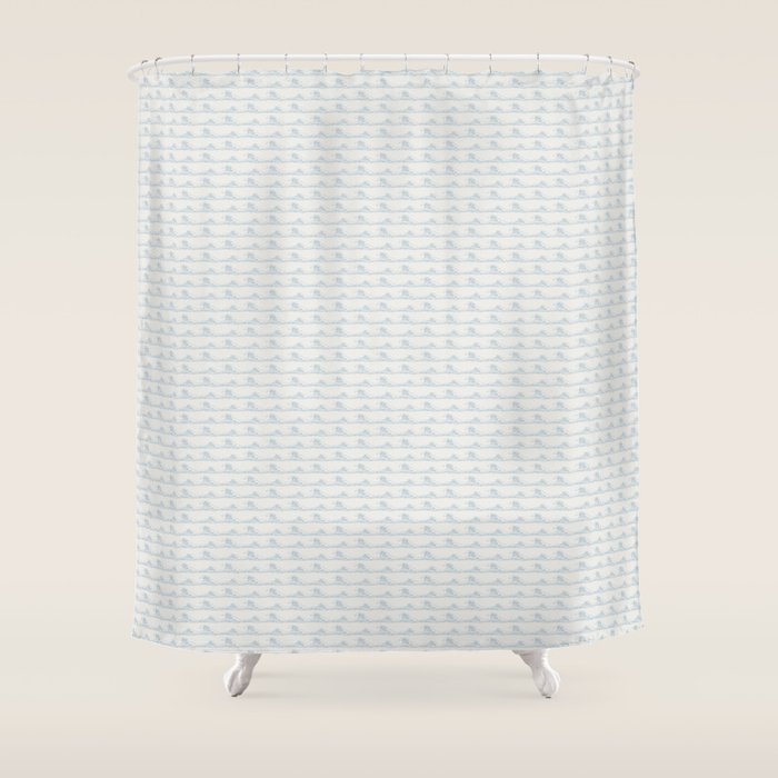 Wave Stripe Shower Curtain Gallery Image 1