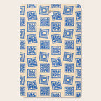 Vintage blue flower postage stamp pattern Cutting Board Gallery Image 1