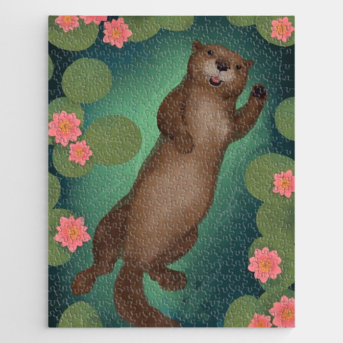 swimming otter Jigsaw Puzzle Gallery Image 1