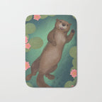 swimming otter Bath Mat Gallery Image 1