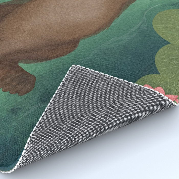 swimming otter Rug Gallery Image 4