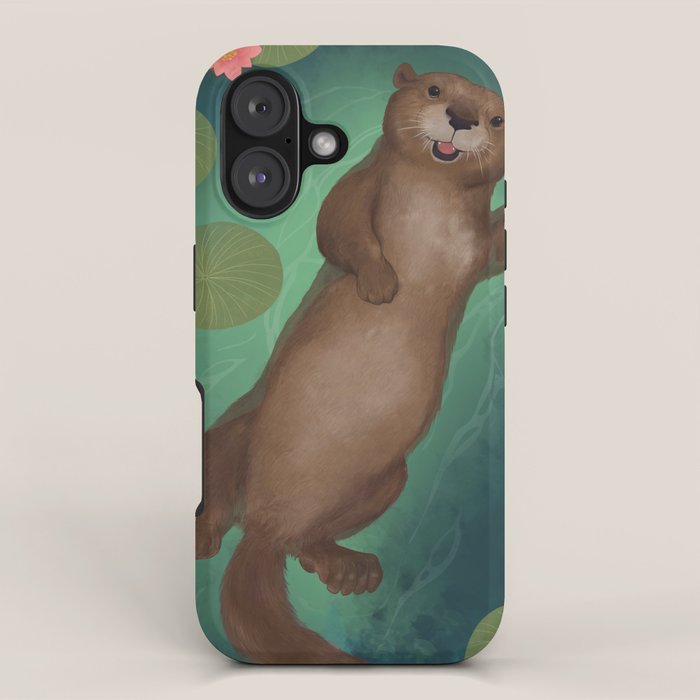 swimming otter iPhone Case Gallery Image 1