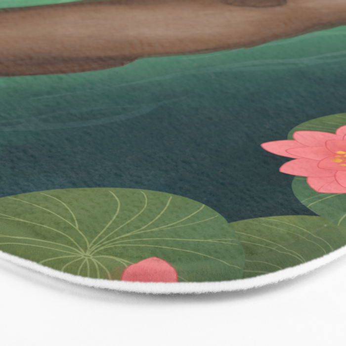 swimming otter Bath Mat Gallery Image 3