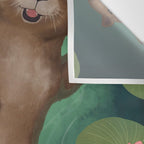 swimming otter Wall Tapestry Gallery Image 3