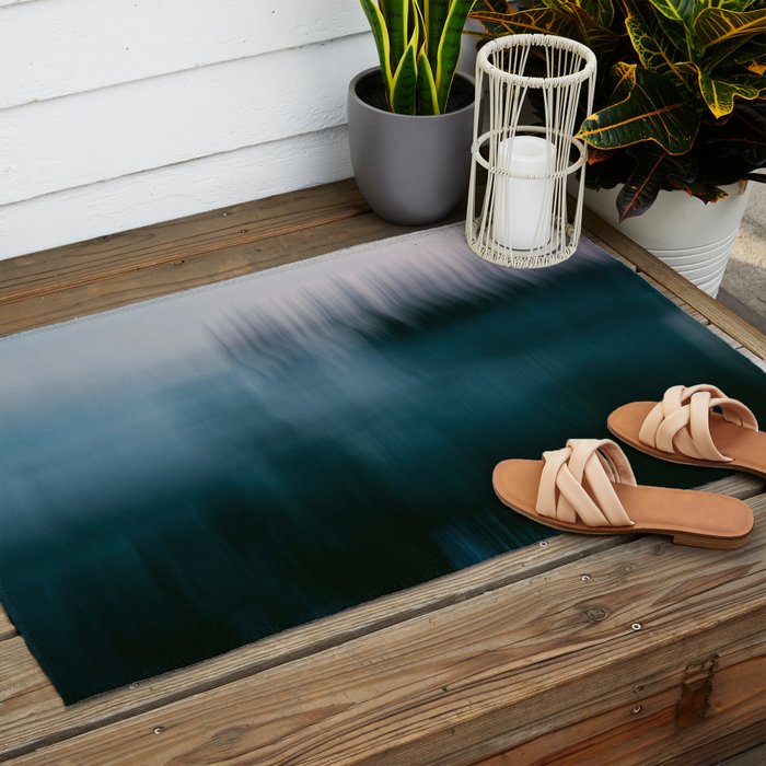 Forest Wilderness by the Sea Abstract Outdoor Rug Gallery Image 2