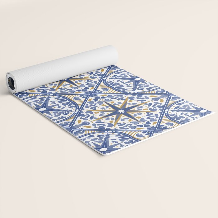 Intricate nature circular tiles B24 Yoga Mat Gallery Image 2