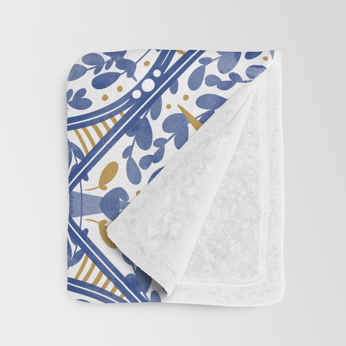 Intricate nature circular tiles B24 Throw Blanket Gallery Image 3