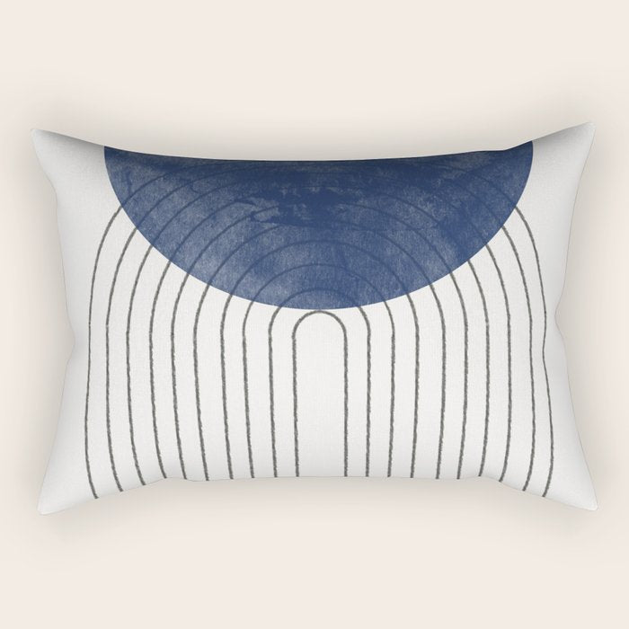 Blue Sun Rectangular Pillow Gallery Image 2