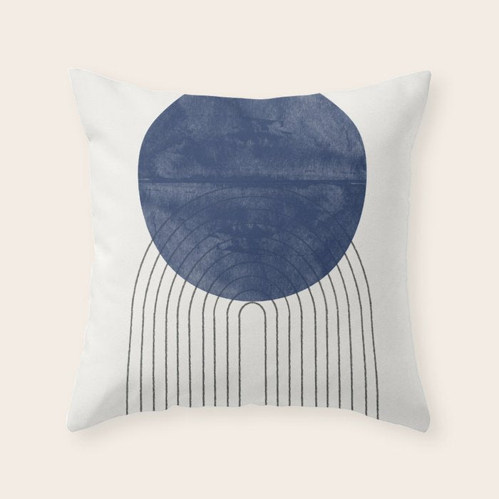 Blue Sun Throw Pillow Gallery Image 6