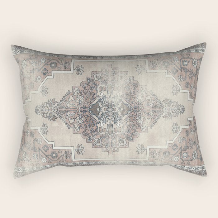 turkish floral - warm neutrals  Rectangular Pillow Gallery Image 1