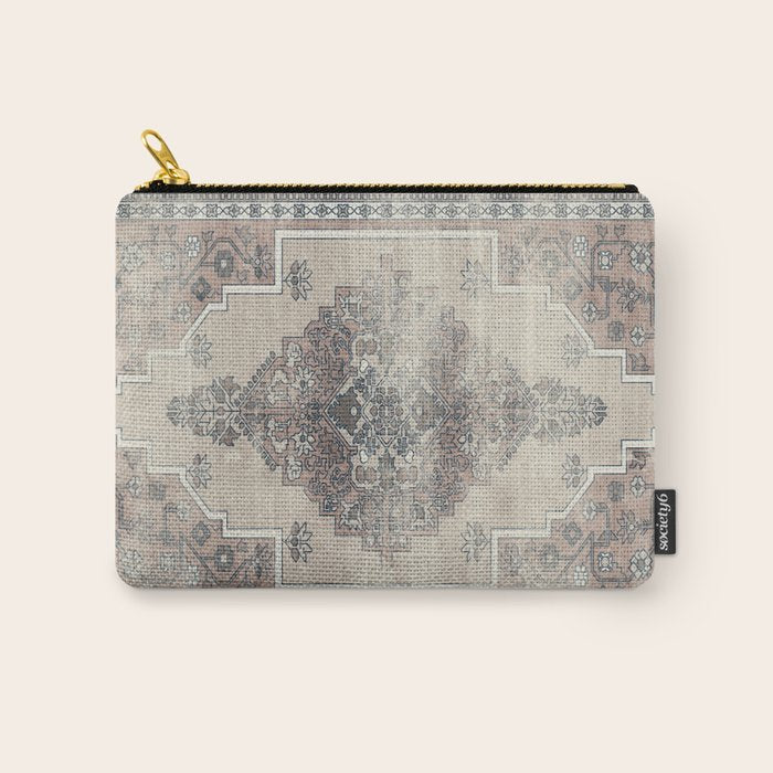 turkish floral - warm neutrals  Carry All Pouch Gallery Image 1