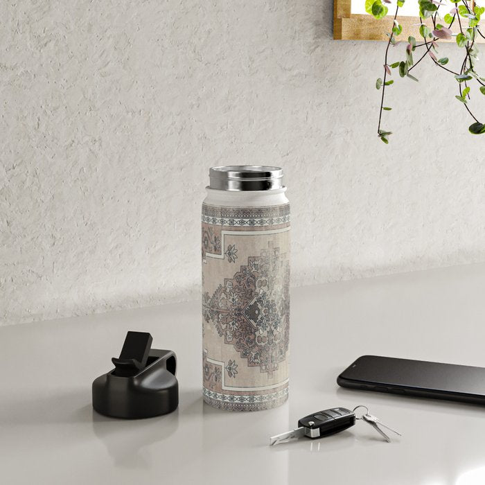 turkish floral - warm neutrals  Water Bottle Gallery Image 4