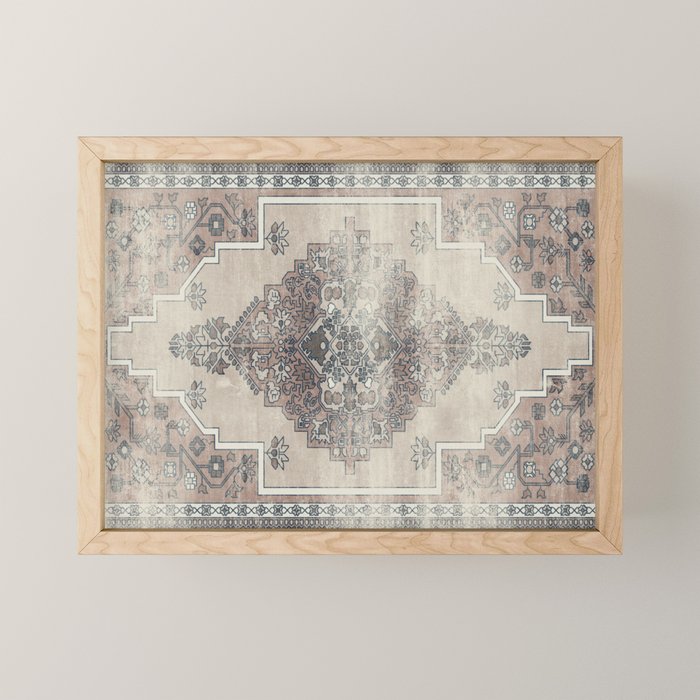 turkish floral - warm neutrals  Mini Art Print Gallery Image 1