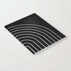 Minimal Arch III Black and White Modern Geometric Lines Notebook Gallery Image 2