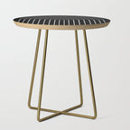 Minimal Arch III Black and White Modern Geometric Lines Side Table Gallery Image 1