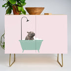 Hippo Enjoying Bubble Bath Credenza Gallery Image 1