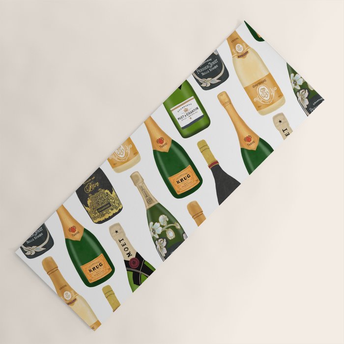 Champagne Bottles Yoga Mat Gallery Image 1