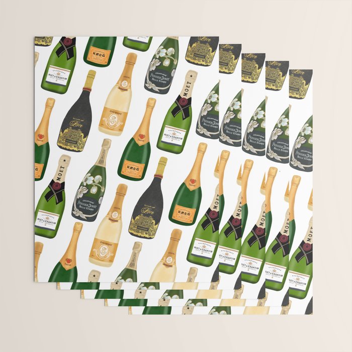 Champagne Bottles Wrapping Paper Gallery Image 3