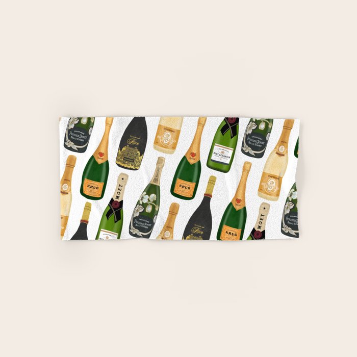 Champagne Bottles Bath Towel Gallery Image 1
