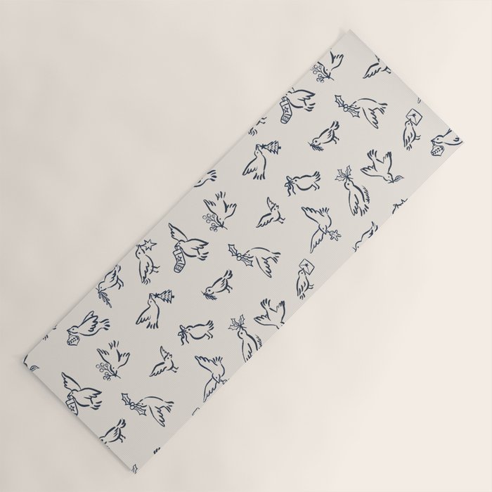 Christmas Messengers Ivory Yoga Mat Gallery Image 1