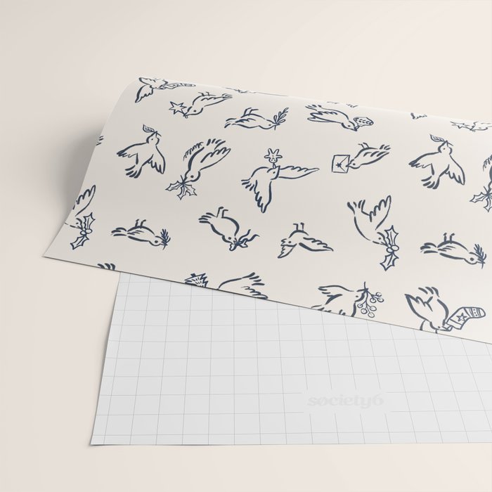 Christmas Messengers Ivory Wrapping Paper Gallery Image 2