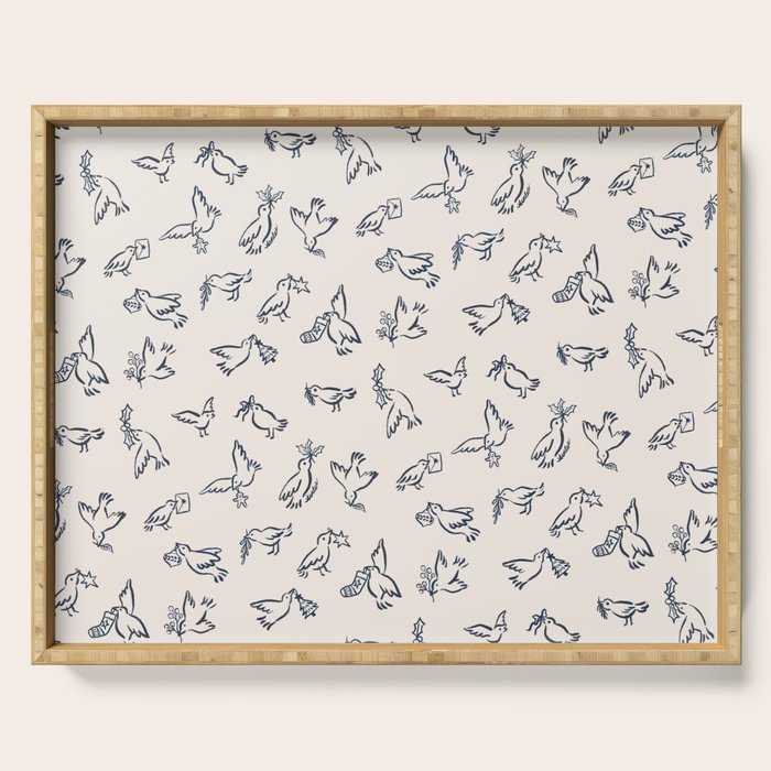Christmas Messengers Ivory Serving Tray Gallery Image 1