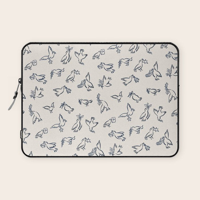 Christmas Messengers Ivory Laptop Sleeve Gallery Image 1