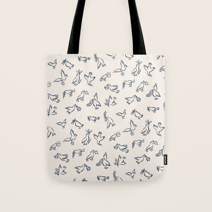 Christmas Messengers Ivory Tote Bag Gallery Image 1