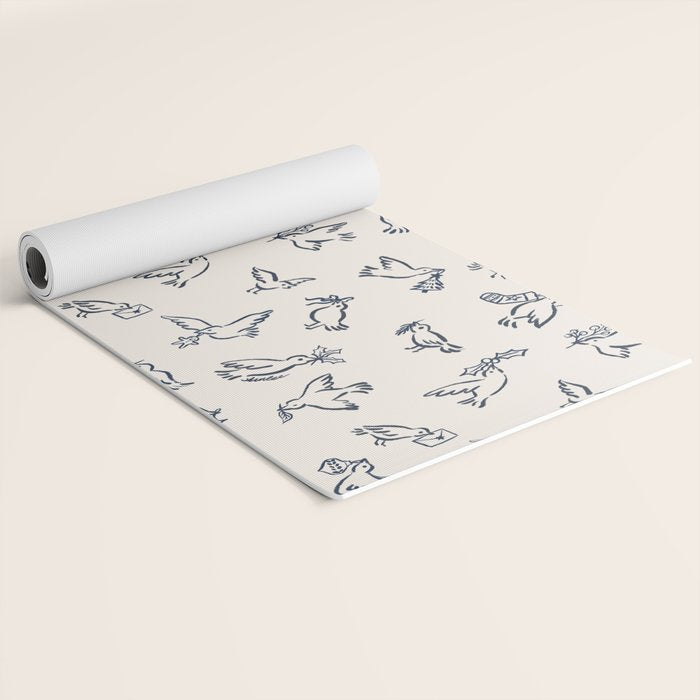 Christmas Messengers Ivory Yoga Mat Gallery Image 2