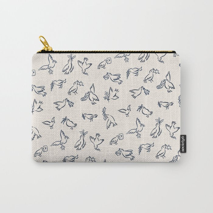 Christmas Messengers Ivory Carry All Pouch Gallery Image 1