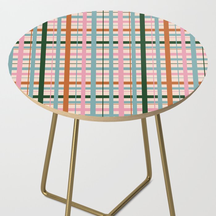 Gingham - Pastel Color  Side Table Gallery Image 2