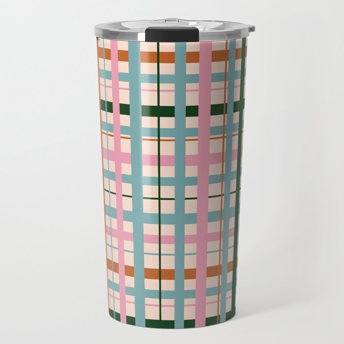 Gingham - Pastel Color  Travel Mug Gallery Image 1