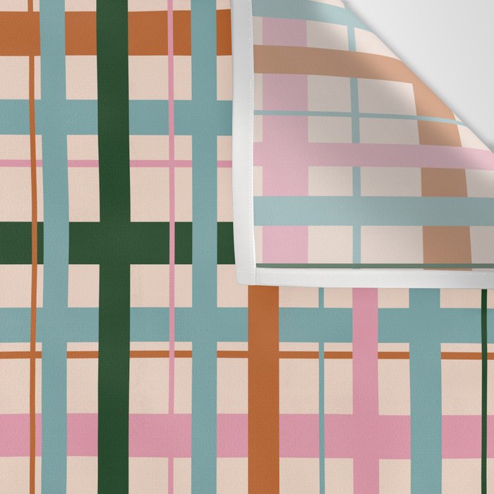 Gingham - Pastel Color  Wall Tapestry Gallery Image 3