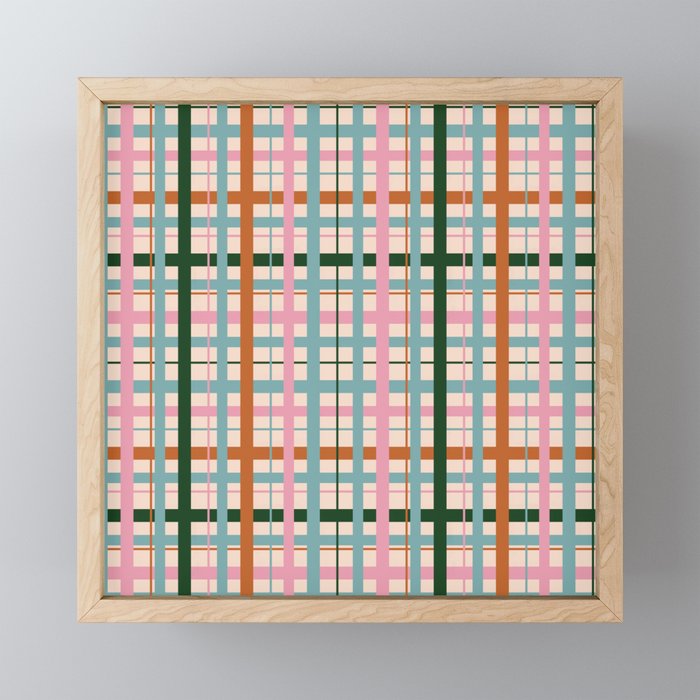 Gingham - Pastel Color  Mini Art Print Gallery Image 1