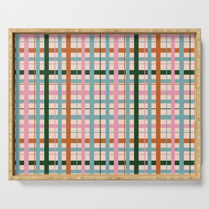 Gingham - Pastel Color  Serving Tray Gallery Image 1