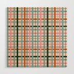 Gingham - Pastel Color  Wood Wall Art Gallery Image 1