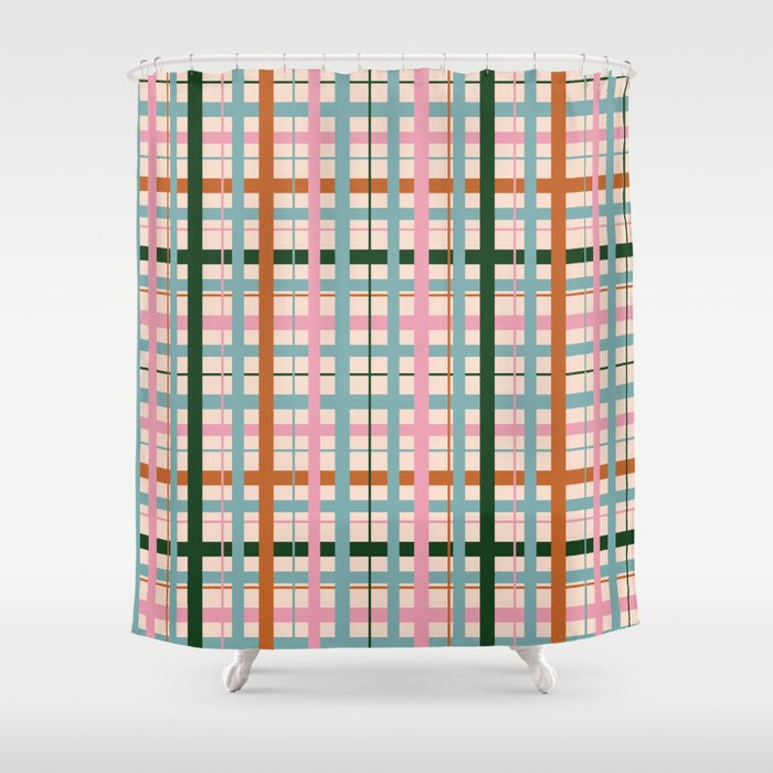 Gingham - Pastel Color  Shower Curtain Gallery Image 1