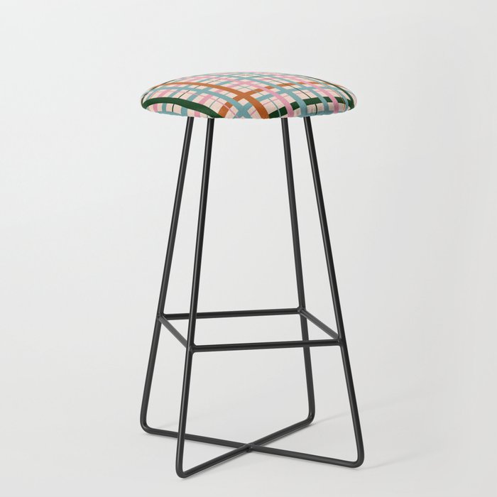 Gingham - Pastel Color  Stool Gallery Image 1