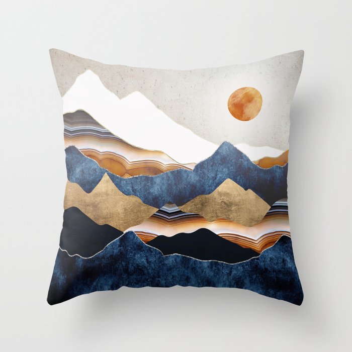 Amber Sun Throw Pillow Gallery Image 1