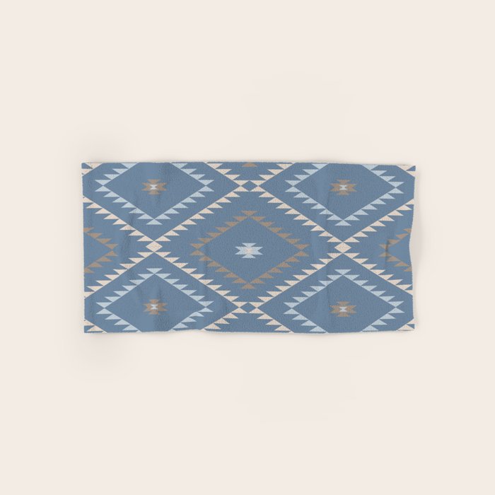 Southwestern Geometric - Denim Nude Bath Towel Gallery Image 1